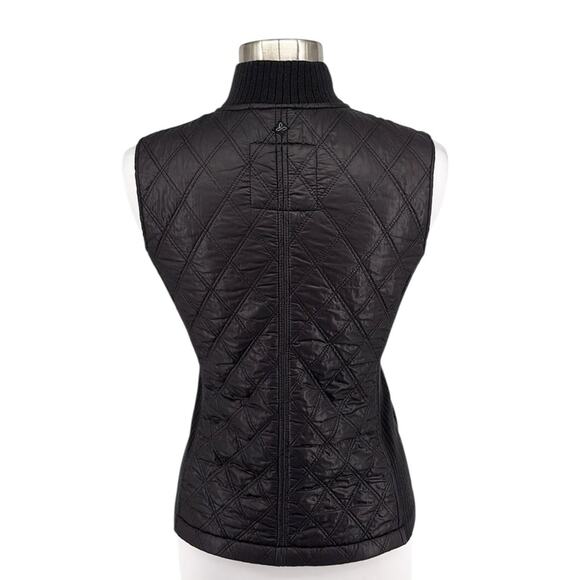 Prana Women’s Black Quilted Zip Up Vest Size Small - Picture 2 of 14